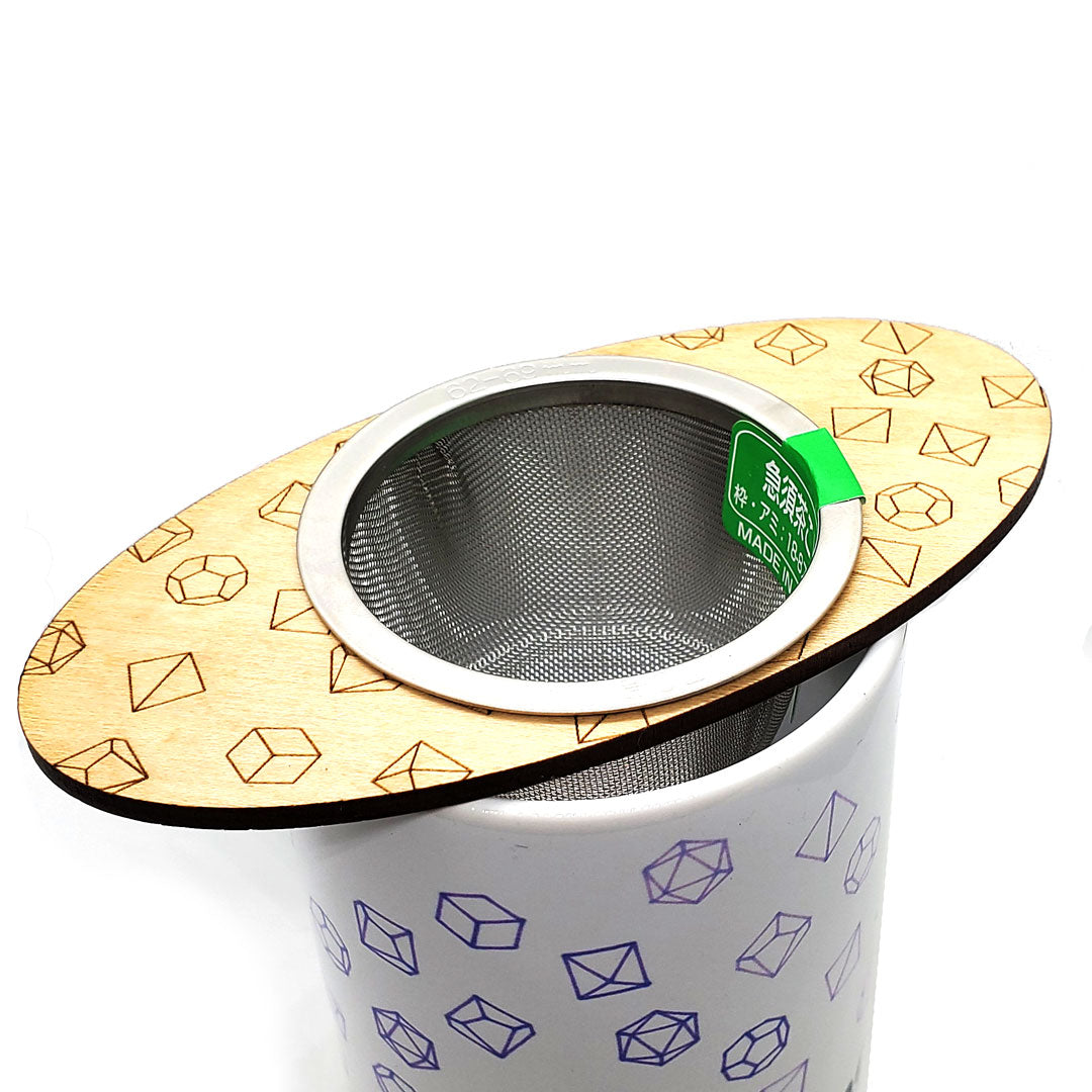 Dice Engraved Tea Basket Holder